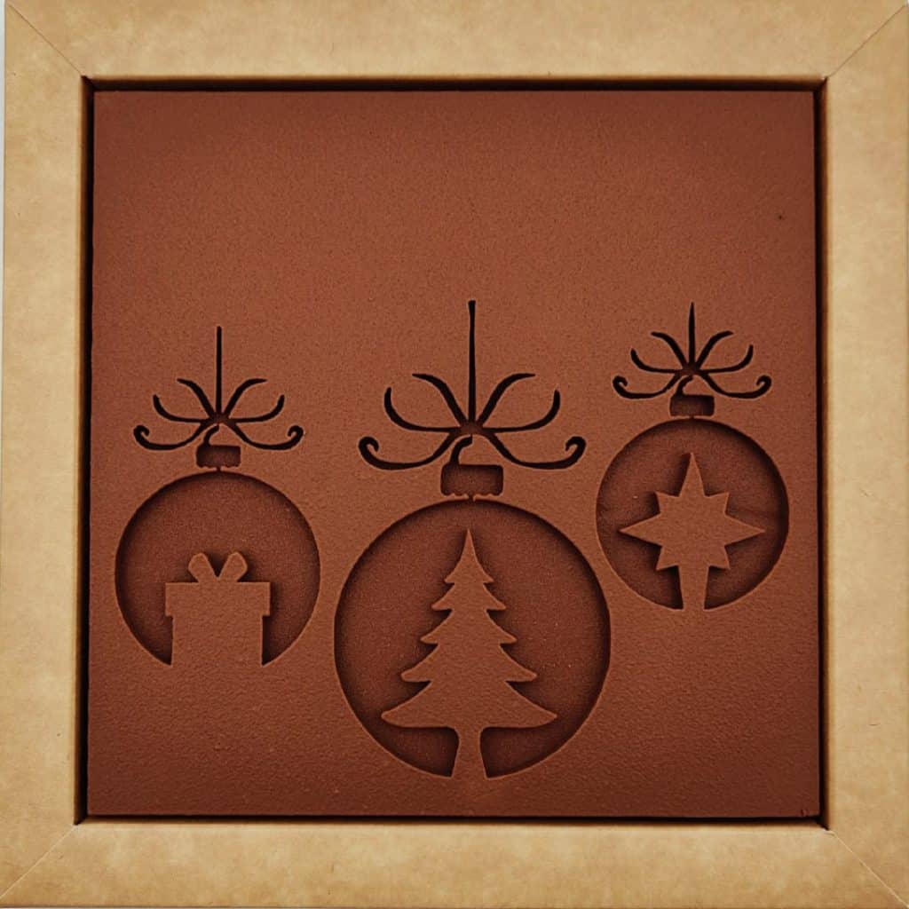 Votre tablette de chocolat personnalisée Boules de Noël